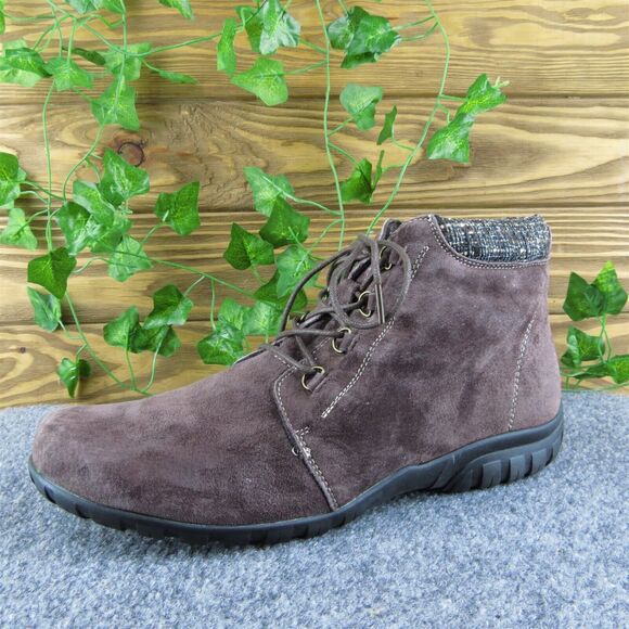 Propet Women Ankle Boots Purple Leather Zip Size‎ 11 Medium - Picture 1 of 10